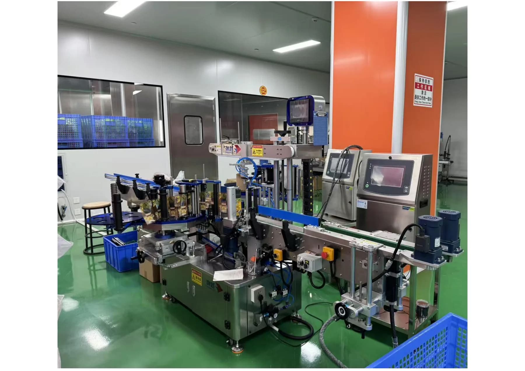Automated labeling equipment in the King Metis production workshop