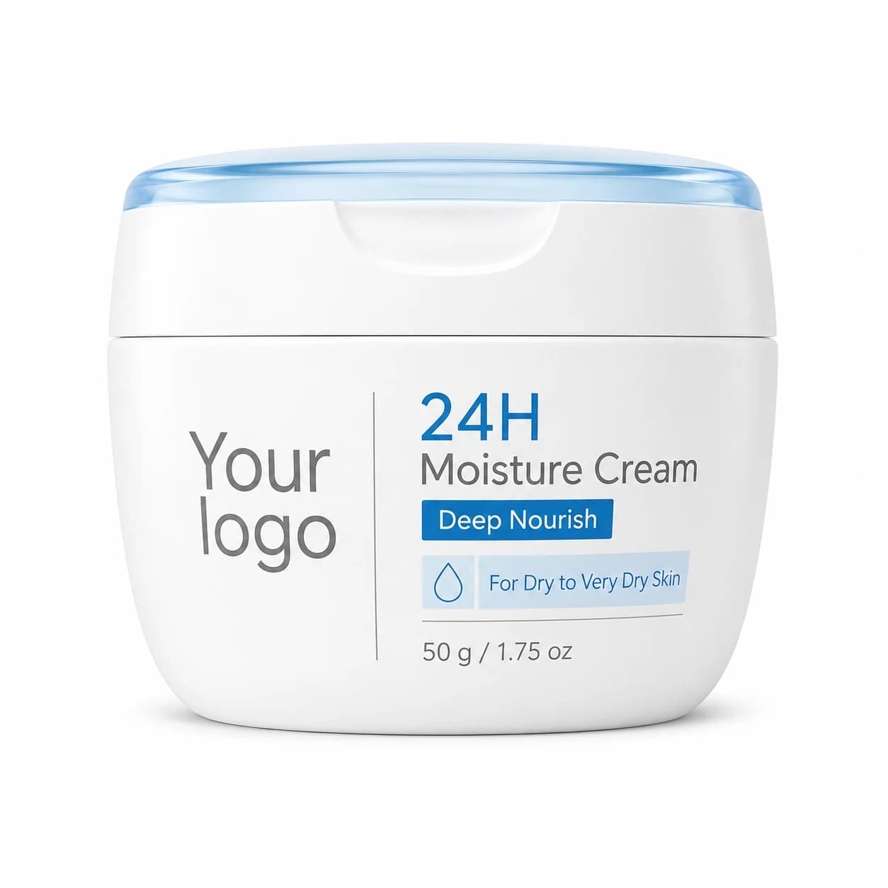 YOUR LOGO private-label 24h deep nourish moisture cream packaging concept, 50 g / 1.75 oz