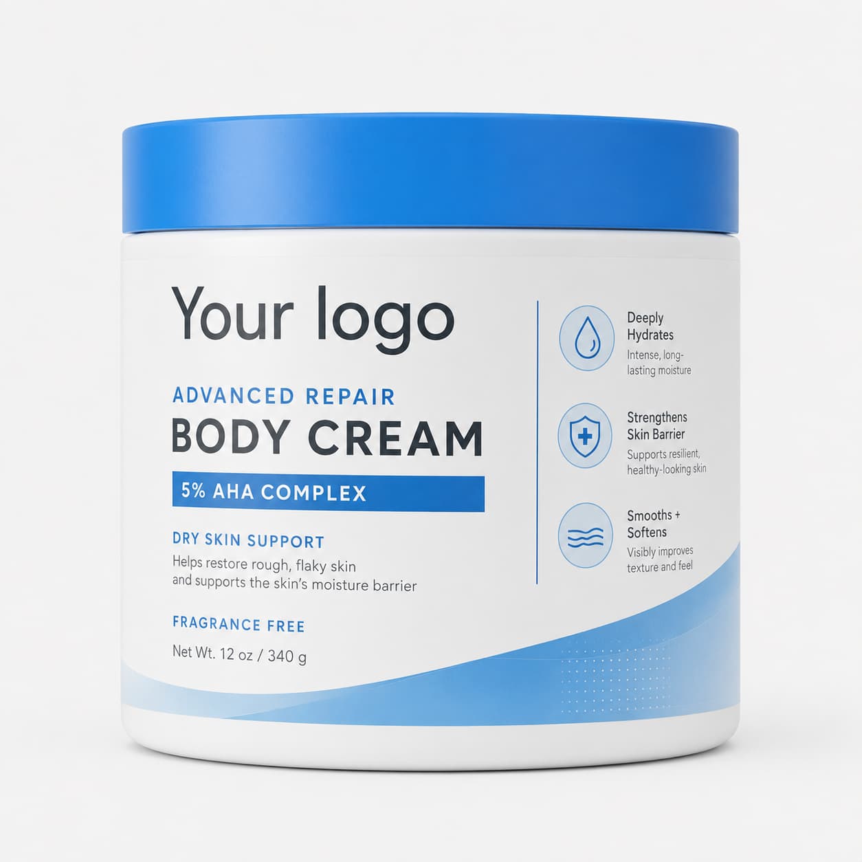 Your Logo advanced repair aha body cream packaging reference