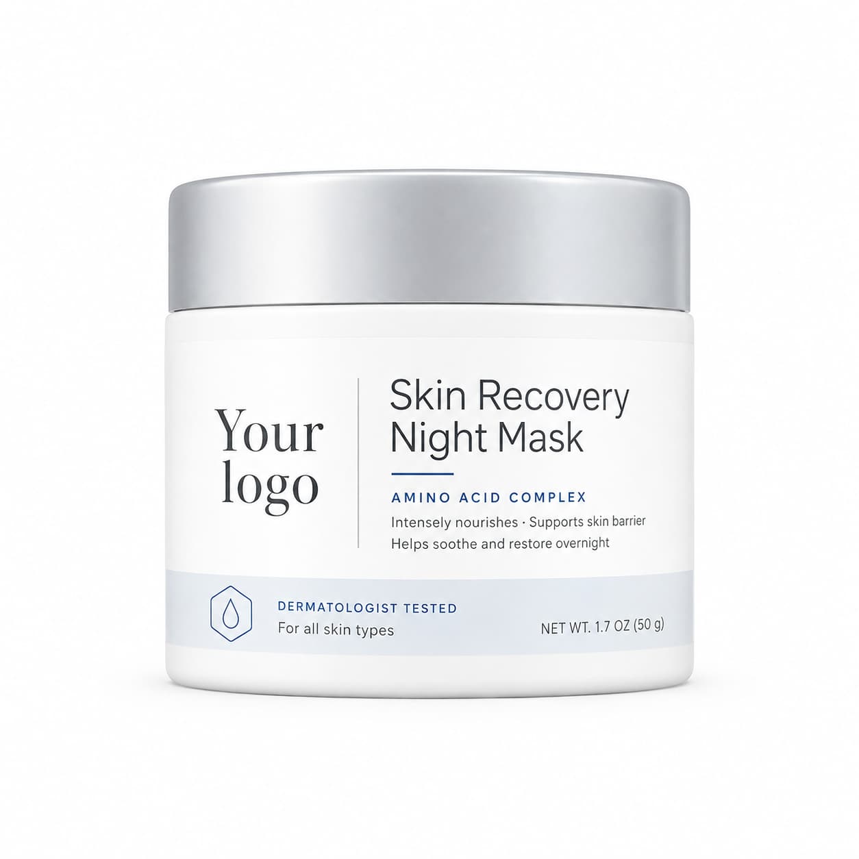 Your Logo amino acid skin recovery night mask packaging reference