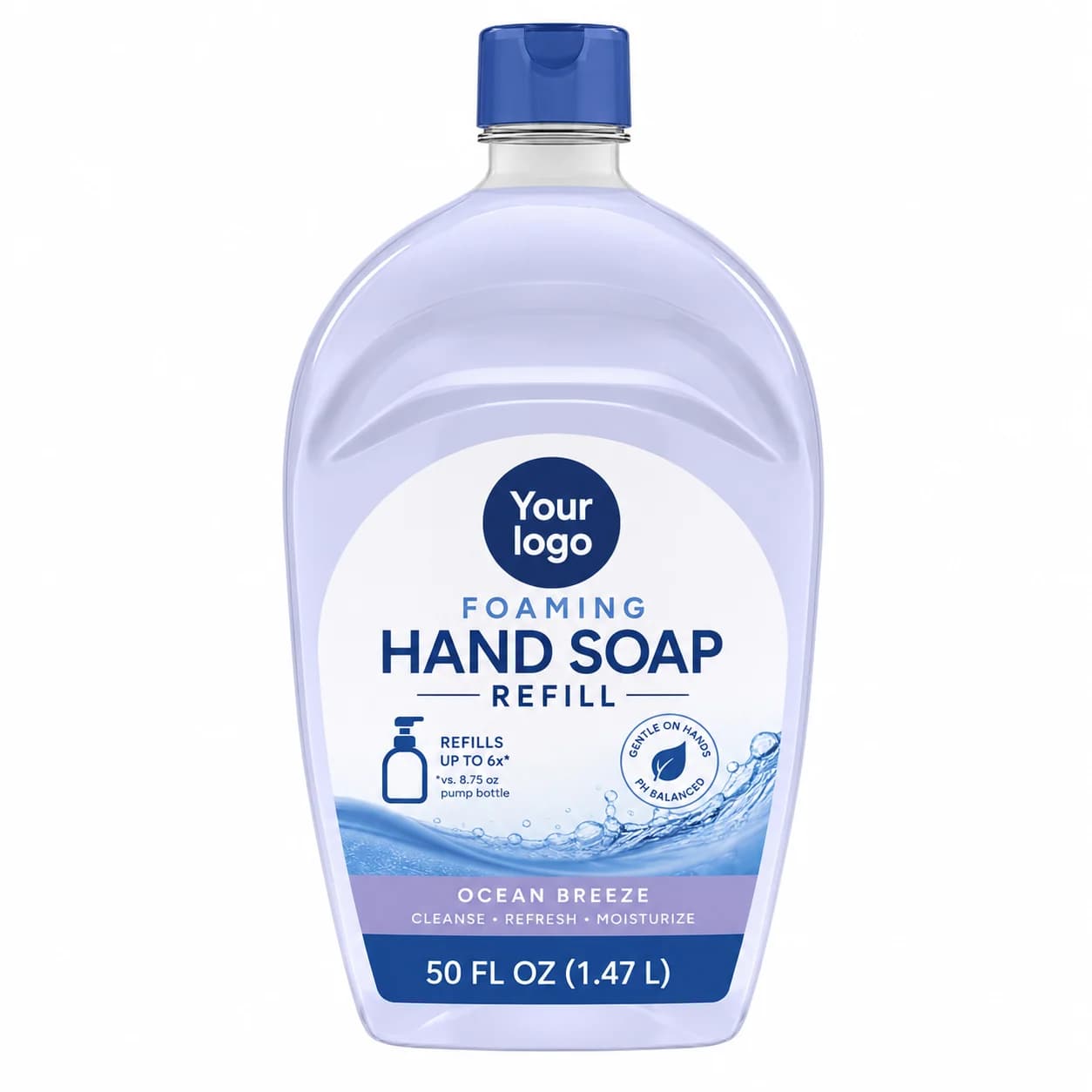 Your Logo aquarium scent liquid hand soap packaging reference