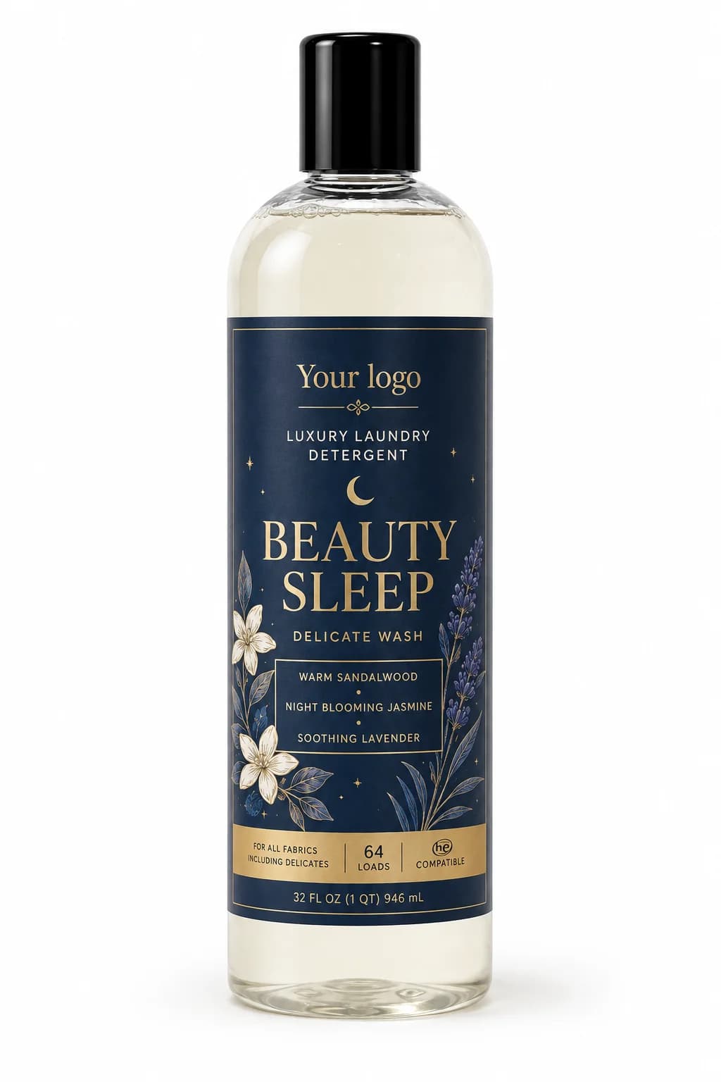 Your Logo beauty sleep luxury laundry detergent packaging reference