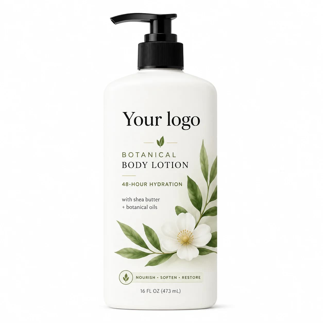 Your Logo body moisturizer packaging reference