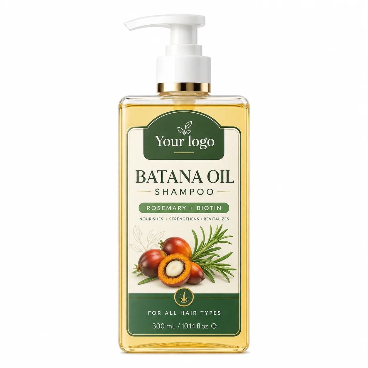 Your Logo castor oil shampoo packaging reference