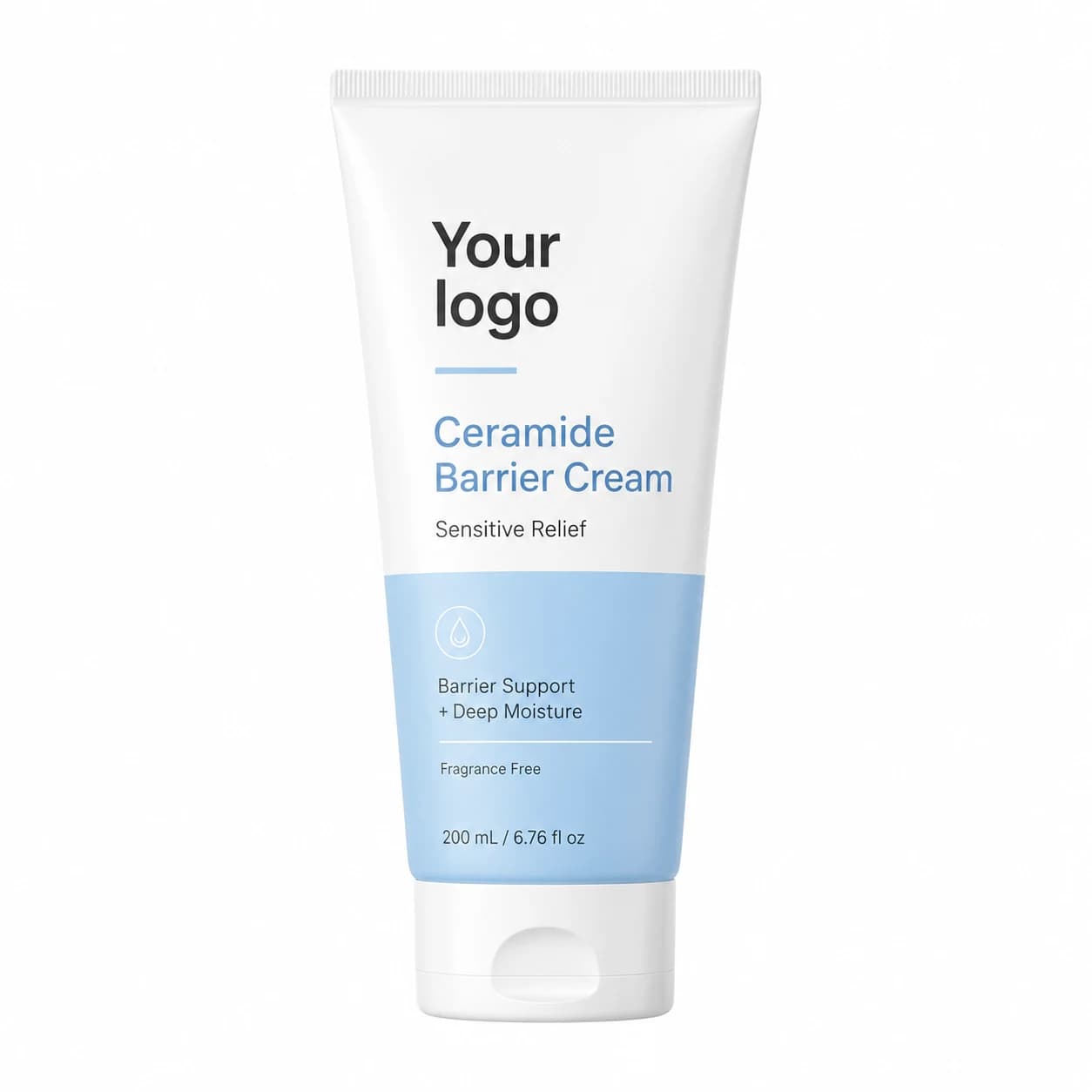 YOUR LOGO private-label ceramide barrier cream packaging concept, 200 mL / 6.76 fl oz