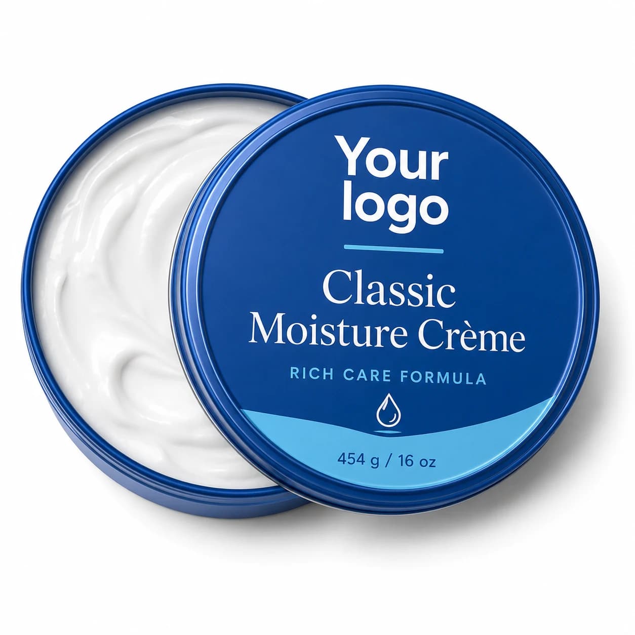 YOUR LOGO private-label classic moisture crème packaging concept, 454 g / 16 oz