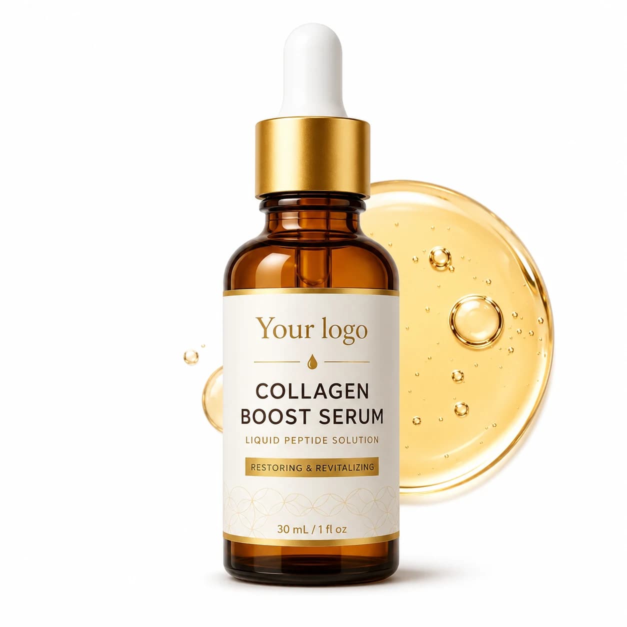 YOUR LOGO private-label collagen boost serum packaging concept, 30 mL / 1 fl oz