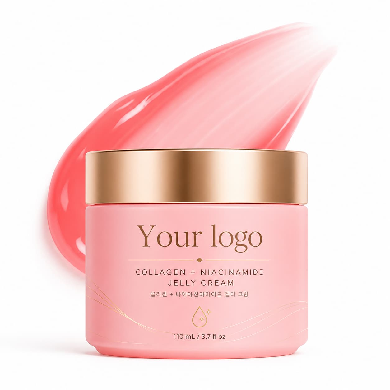 Your Logo collagen niacinamide jelly cream packaging reference