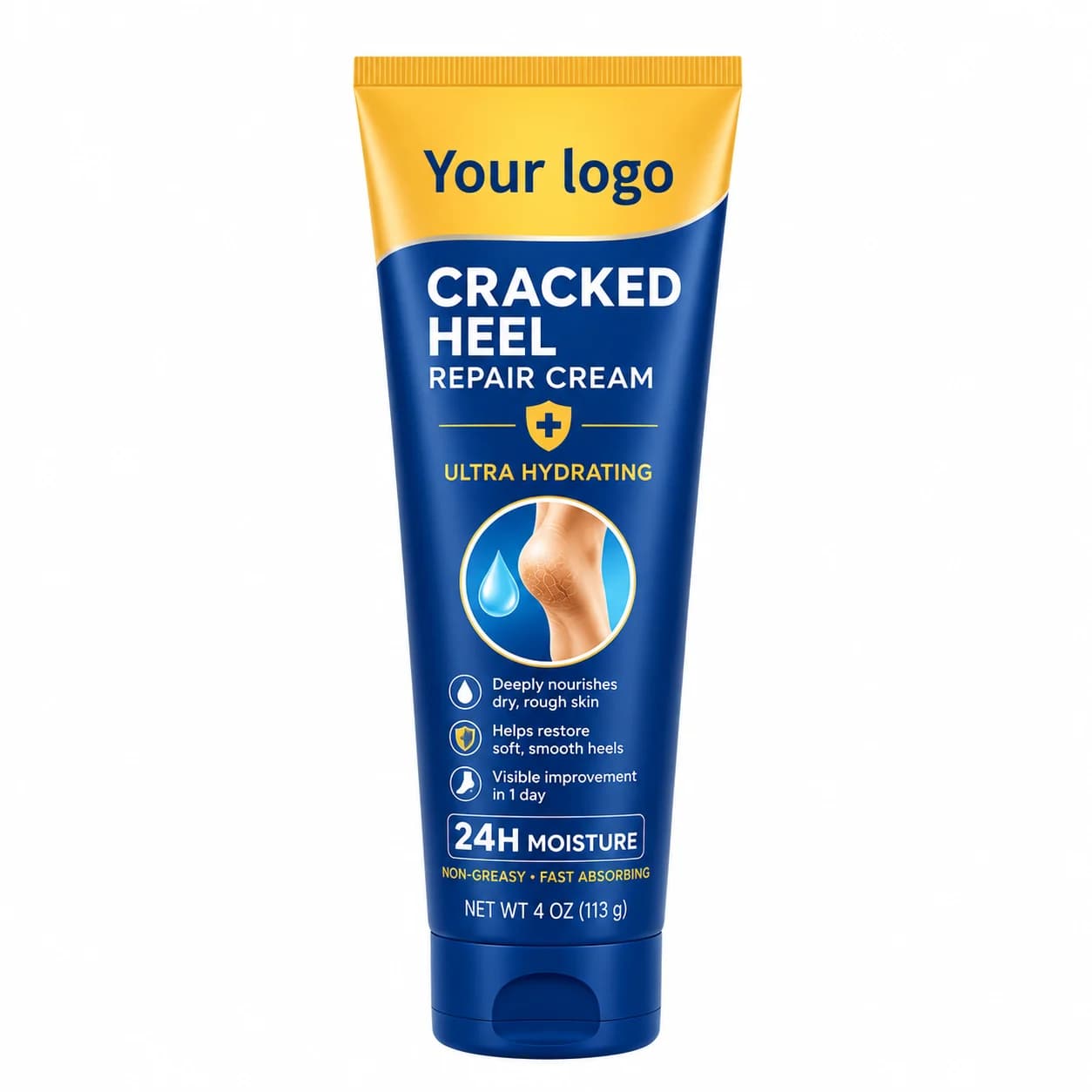 Your Logo ultra-hydrating cracked foot repair cream packaging reference
