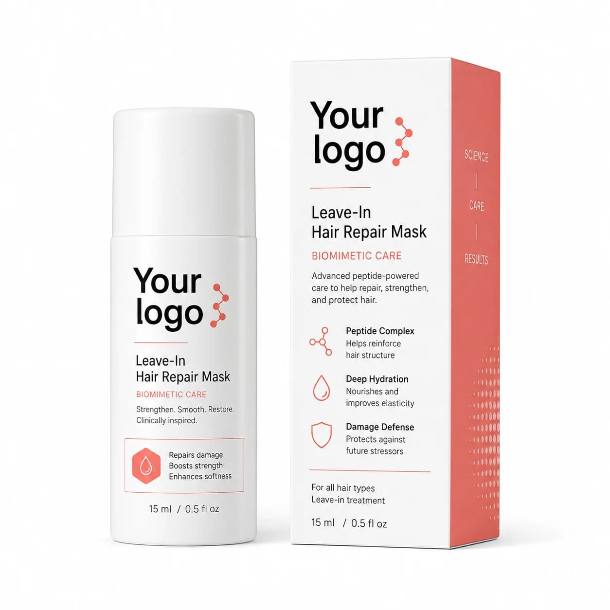 Your Logo damaged hair repair mask packaging reference