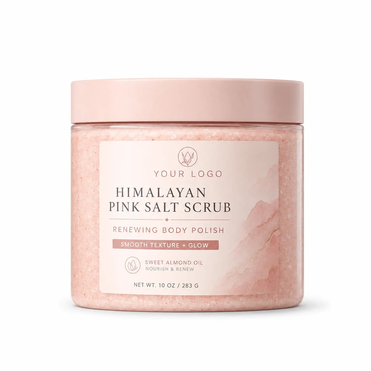 Your Logo himalayan salt body scrub packaging reference