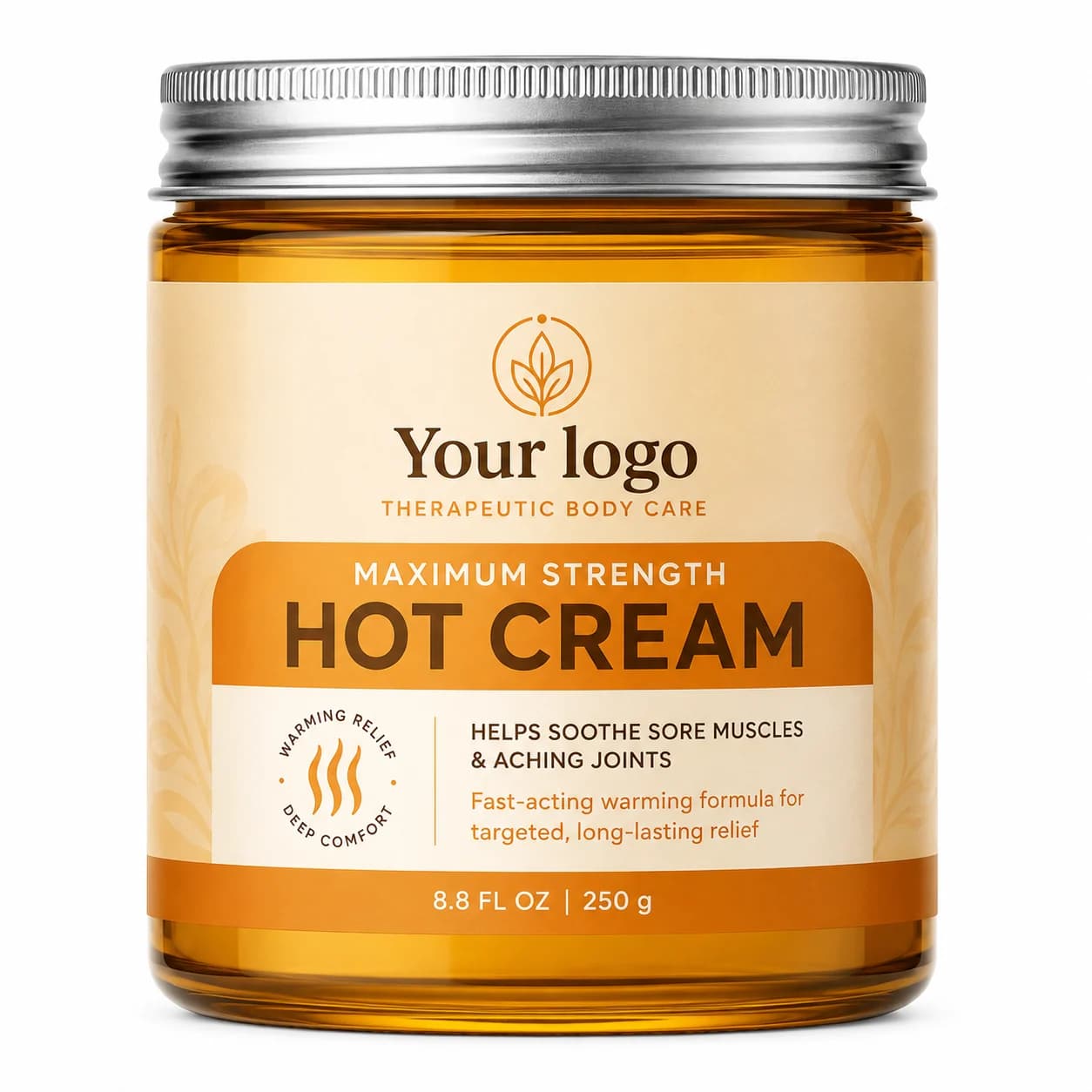 Your Logo hot cream packaging reference