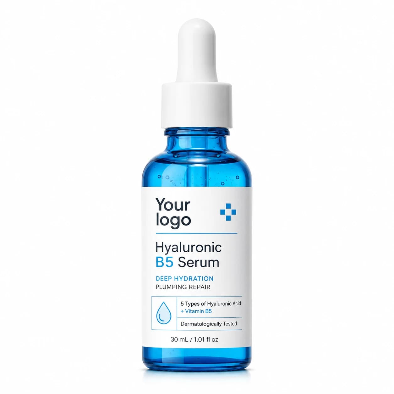 YOUR LOGO private-label hyaluronic b5 serum packaging concept, 30 mL / 1.01 fl oz