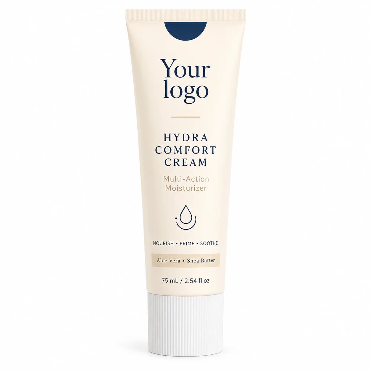 YOUR LOGO private-label hydra comfort cream packaging concept, 75 mL / 2.54 fl oz