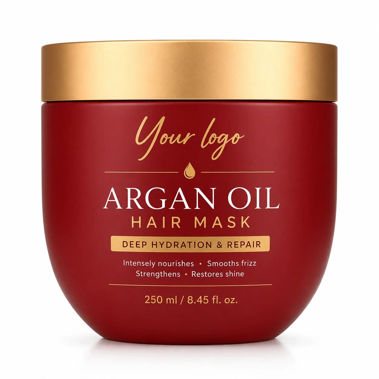 Your Logo hydrating argan oil hair packaging reference