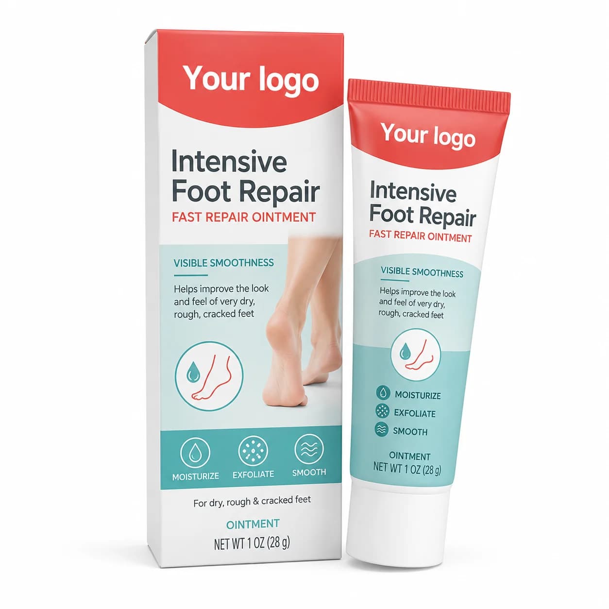 Your Logo intensive foot repair packaging reference