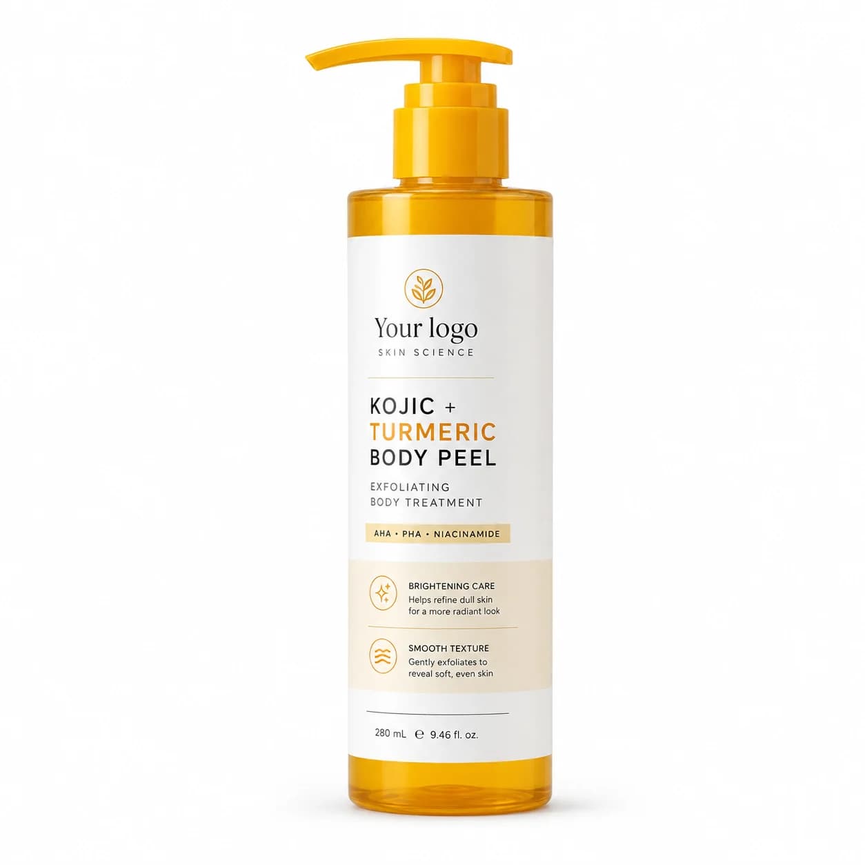Your Logo kojic acid exfoliating cream packaging reference