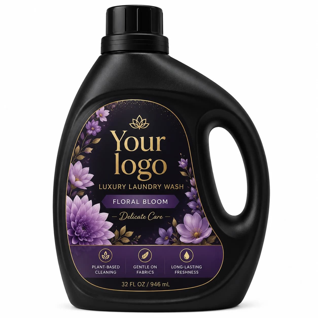 Your Logo lavender luxury laundry detergent packaging reference