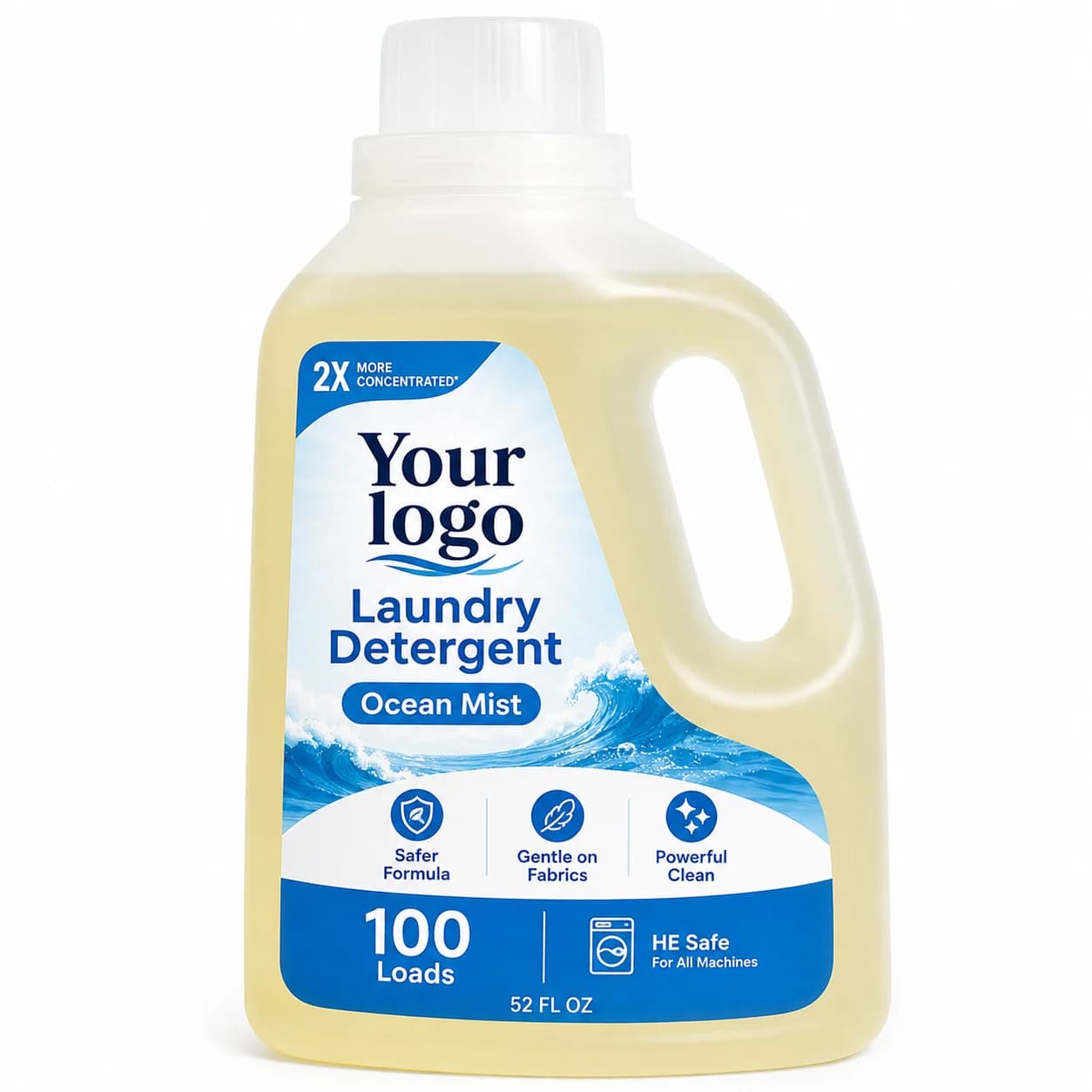 Your Logo low-foam liquid laundry detergent packaging reference