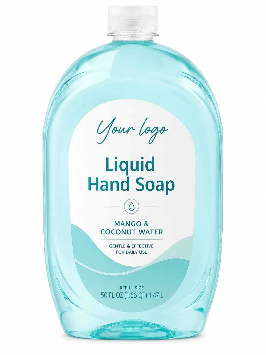 Your Logo mango and coconut liquid hand soap packaging reference
