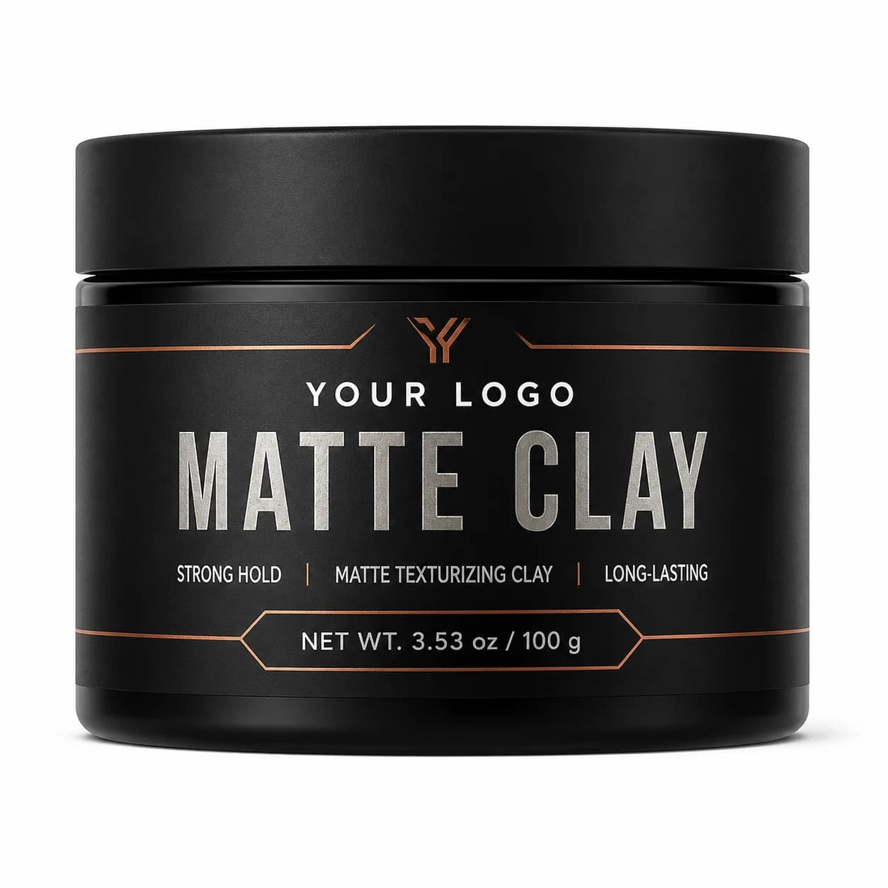 Your Logo men's hair styling clay firm hold packaging reference