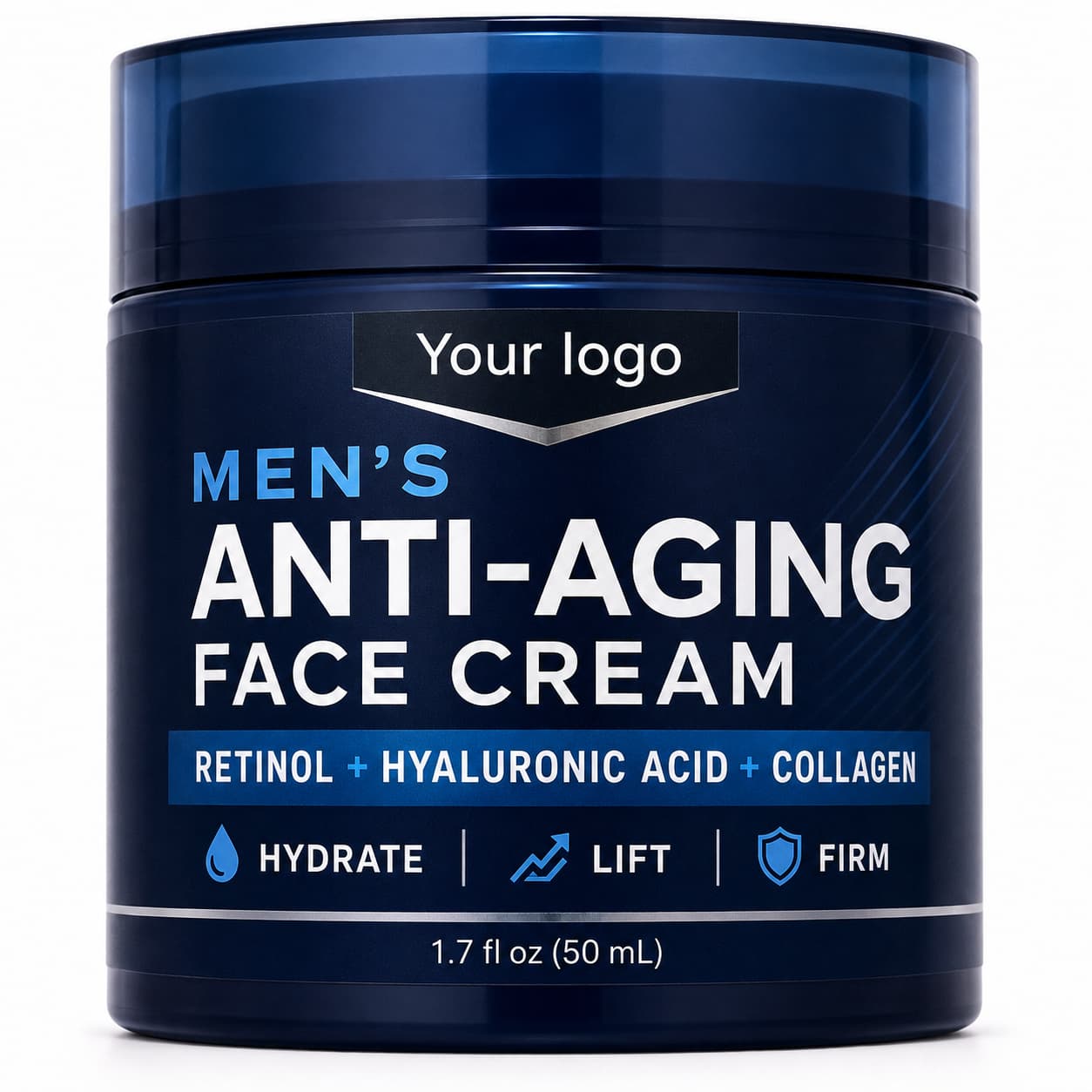 Your Logo men's retinol face cream packaging reference