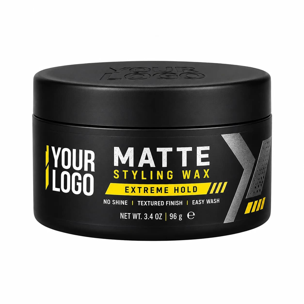 Your Logo extreme matte hair styling wax packaging reference