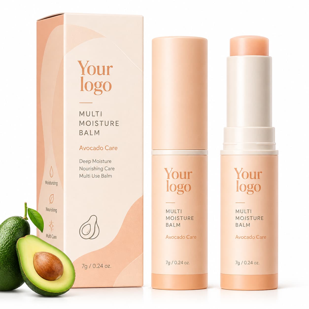 Your Logo multi-moisture face and eye balm packaging reference