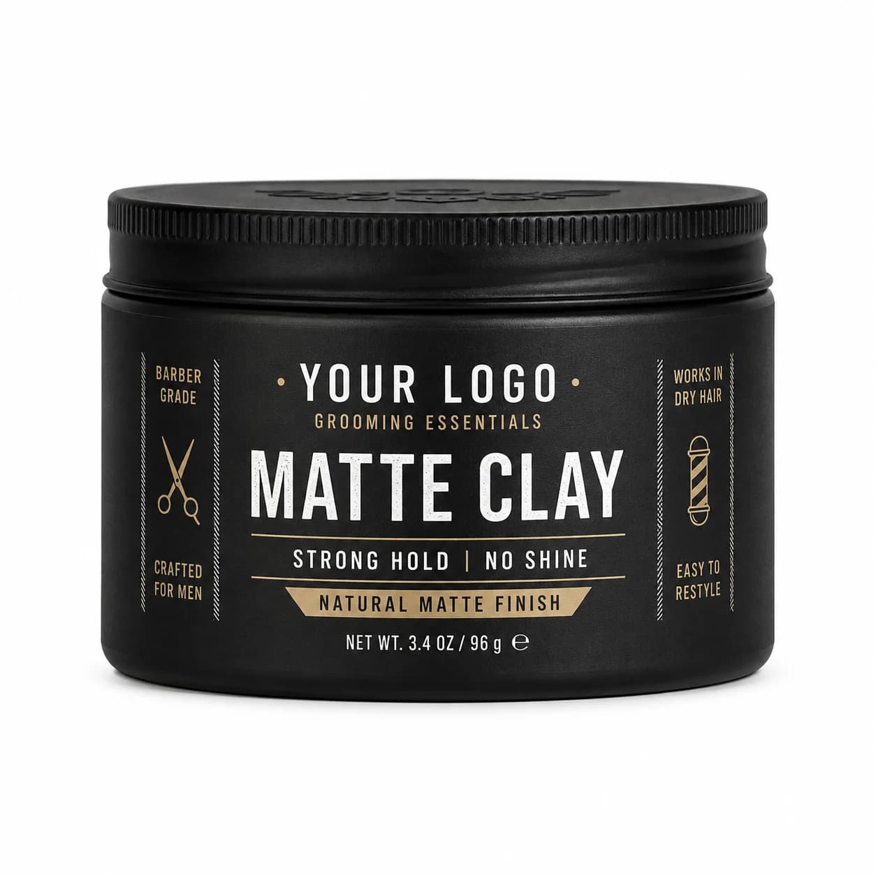 Your Logo no shine styling wax packaging reference