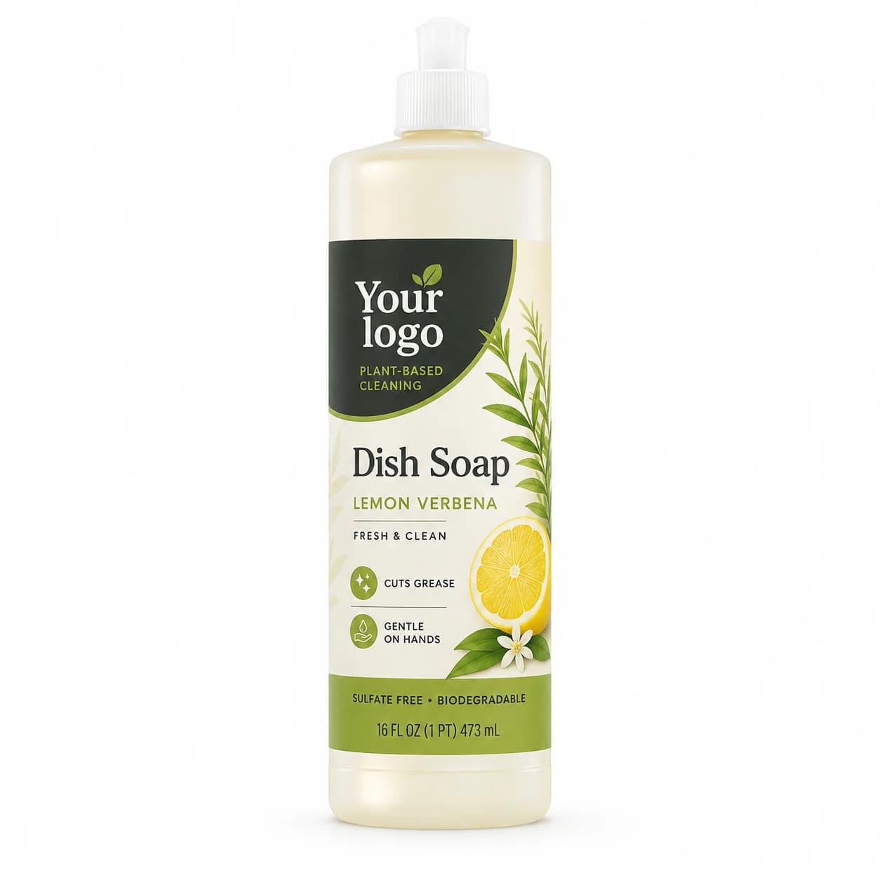 Your Logo olive oil liquid dish soap packaging reference