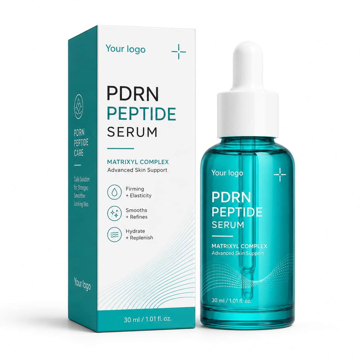 Your Logo pdrn peptide serum packaging reference