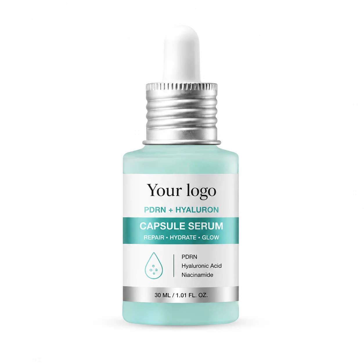 YOUR LOGO private-label pdrn + hyaluron capsule serum packaging concept, 30 mL / 1.01 fl oz