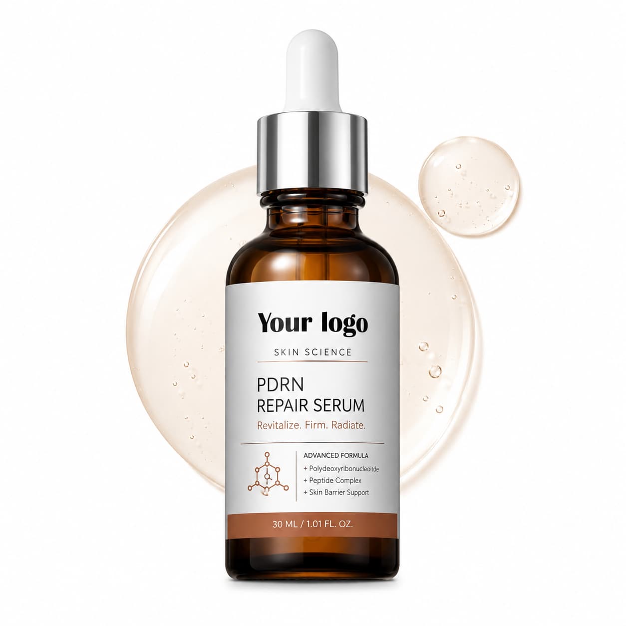 Your Logo pdrn repair face serum packaging reference