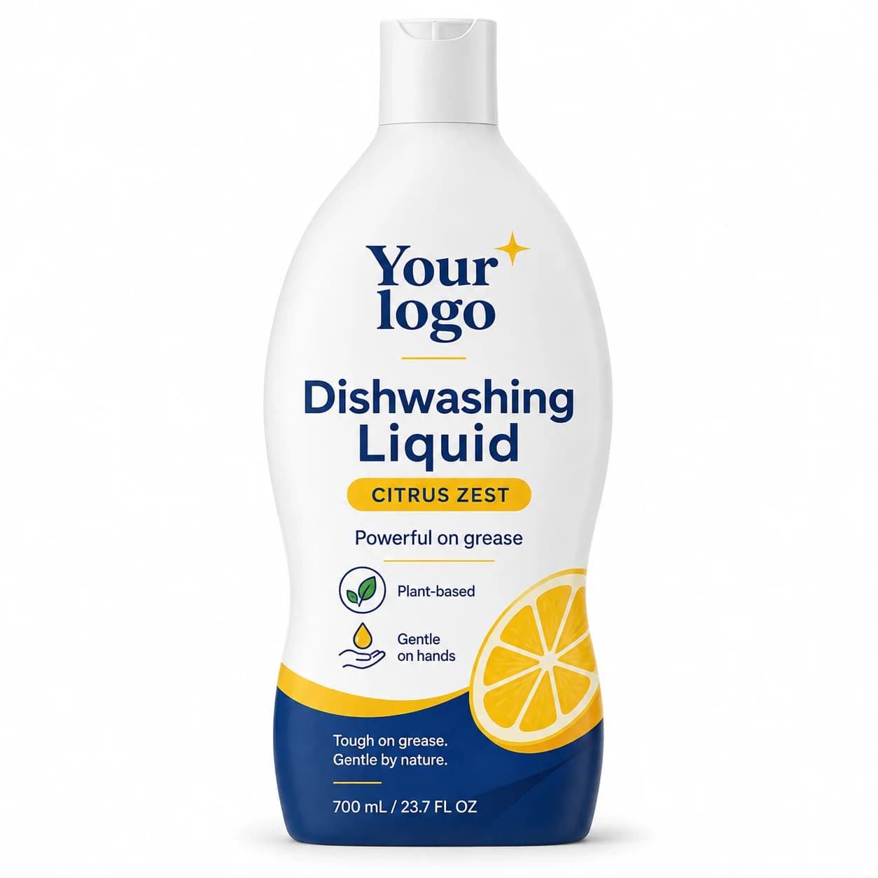 Your Logo plant-based dishwashing liquid packaging reference