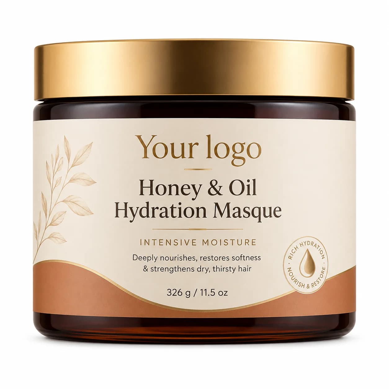 Your Logo powerful moisturizing hair cream packaging reference