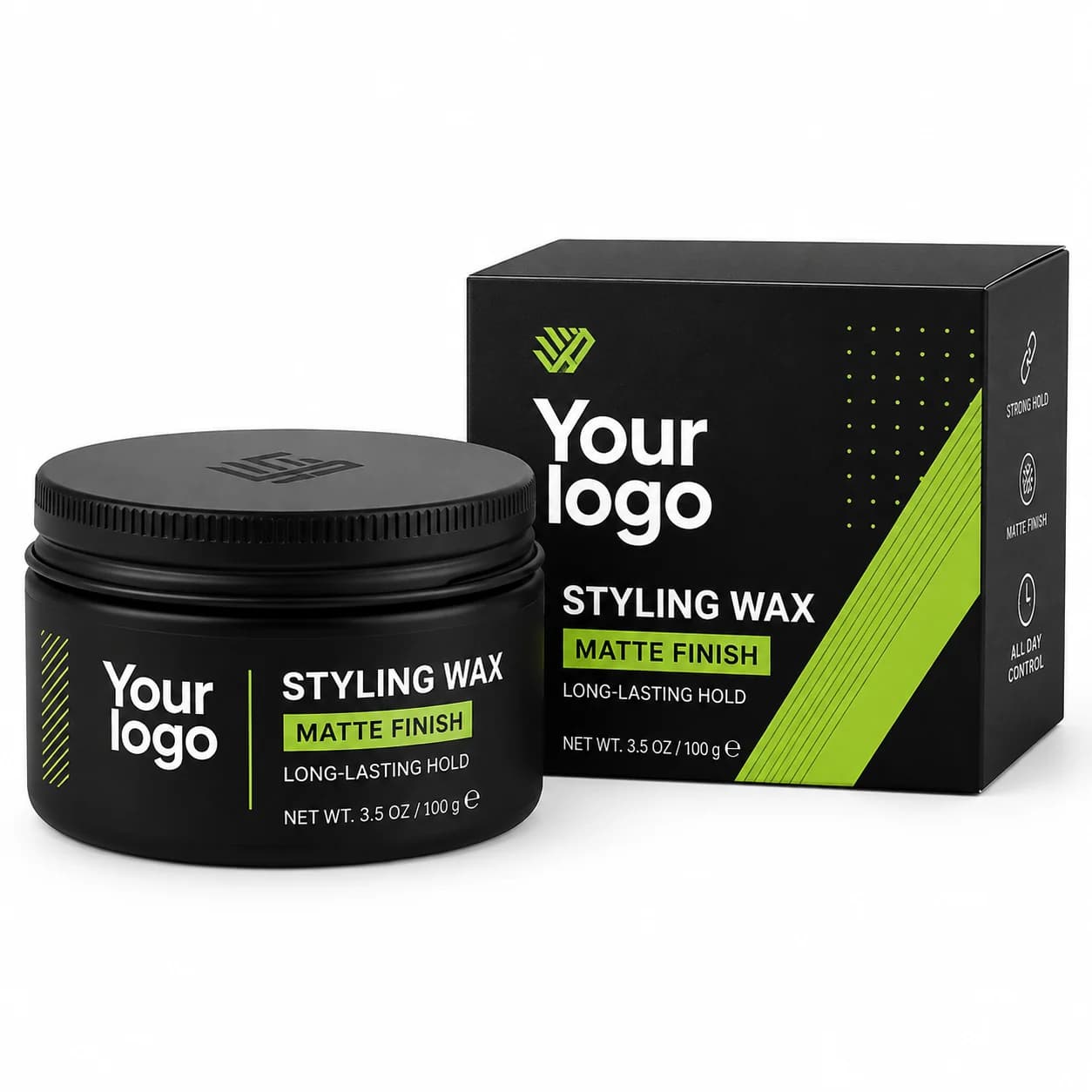 Your Logo professional hair styling wax packaging reference