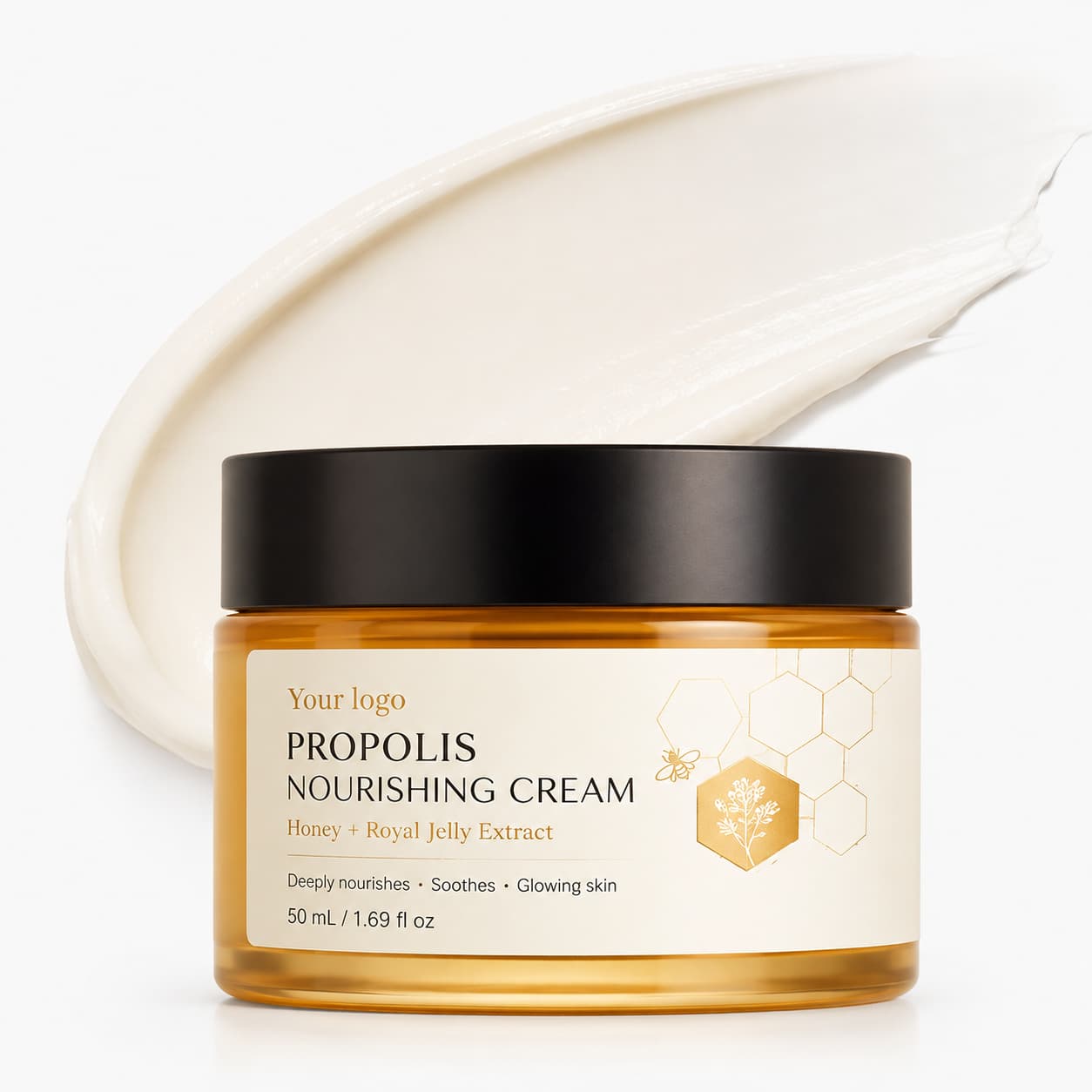 Your Logo propolis honey nourishing cream packaging reference