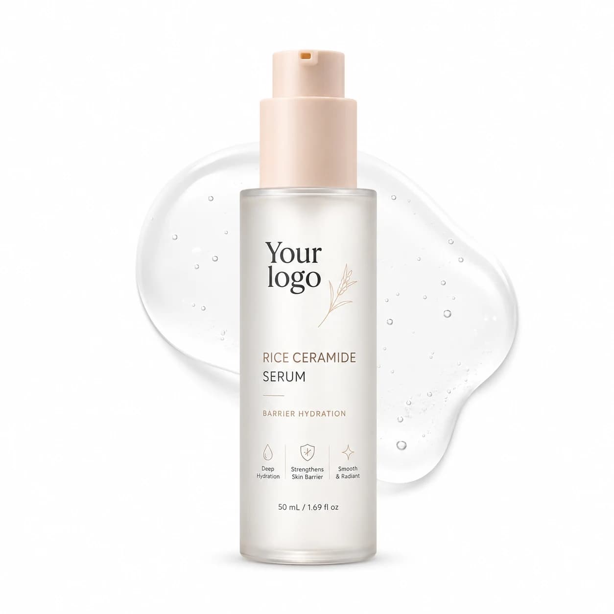 YOUR LOGO private-label rice ceramide serum packaging concept, 50 mL / 1.69 fl oz