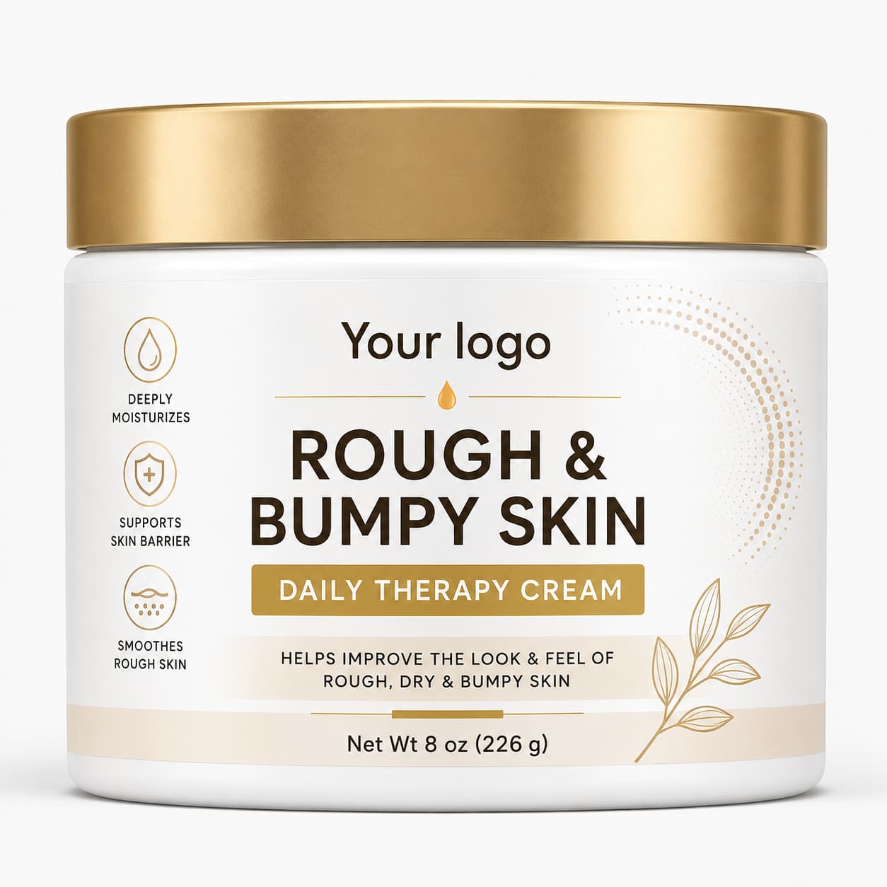 Your Logo rough and bumpy skin daily cream packaging reference