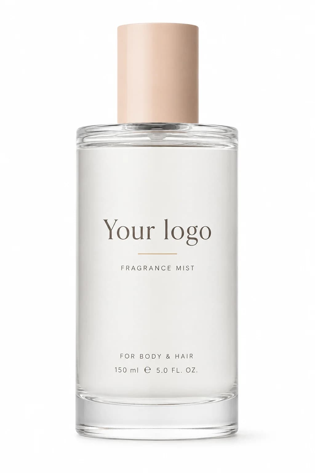 Your Logo santal hair and body mist packaging reference
