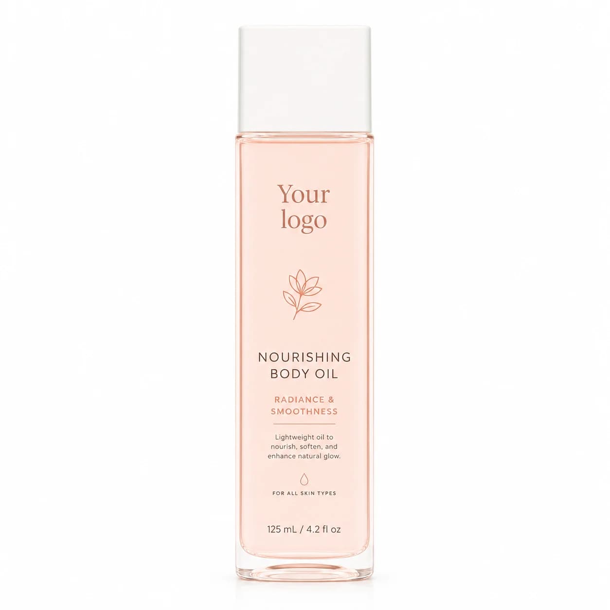 Your Logo skincare body oil packaging reference
