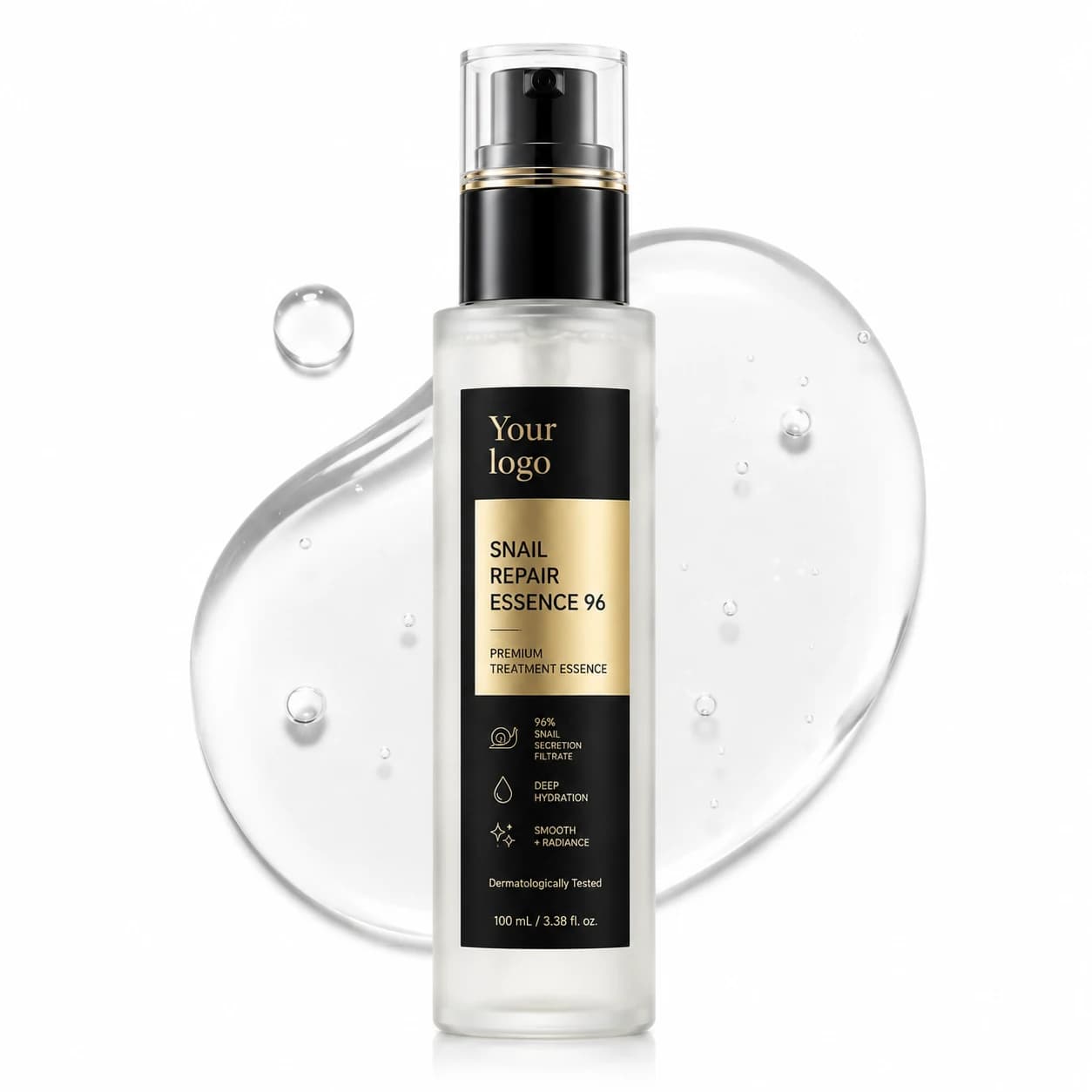YOUR LOGO private-label snail repair essence 96 packaging concept, 100 mL / 3.38 fl oz