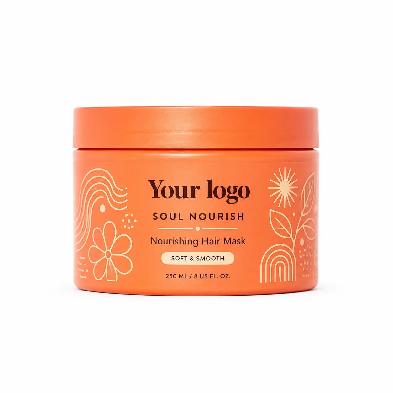 Your Logo nourishing hair mask packaging reference