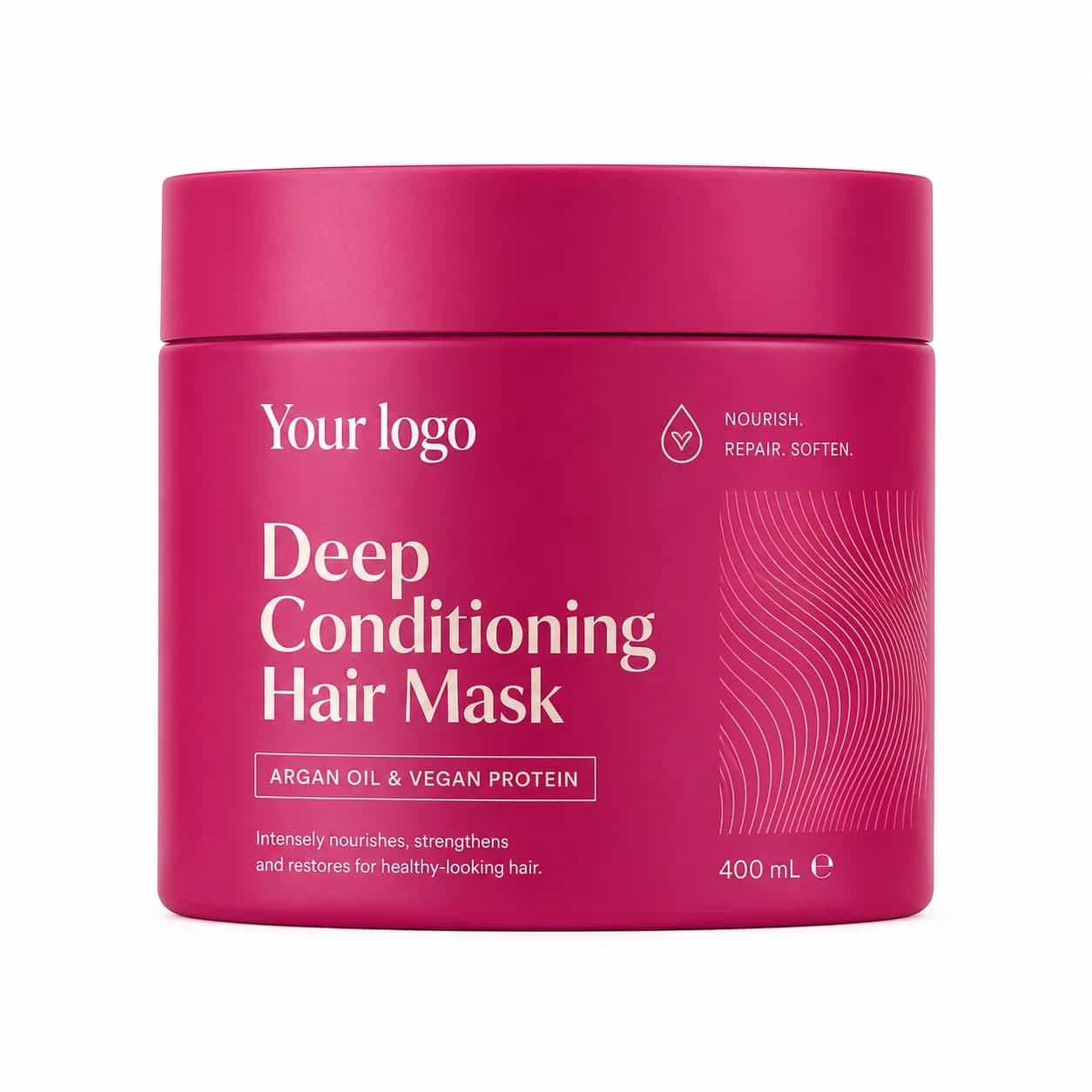 Your Logo therapy session deep conditioning hair mask packaging reference