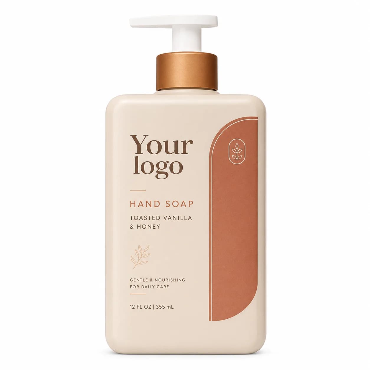 Your Logo toasted vanilla honey scent hand soap packaging reference