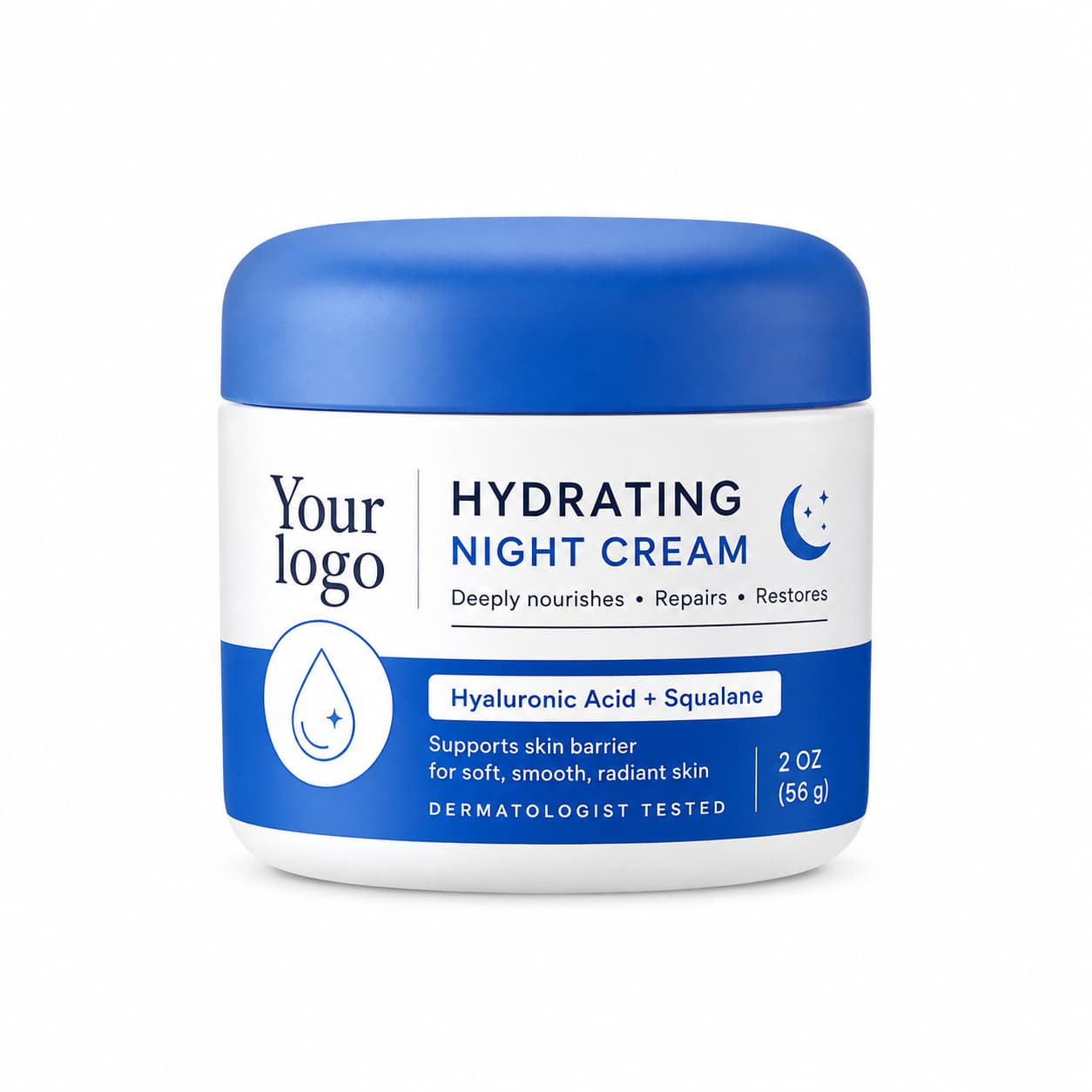 Your Logo ultra hydrating night cream packaging reference