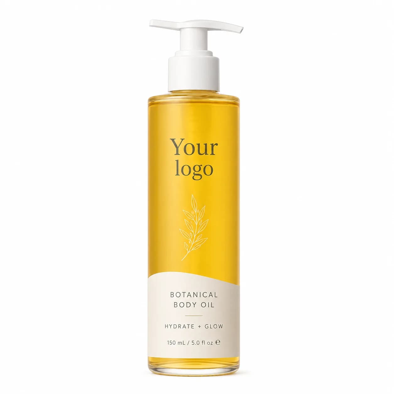 Your Logo undaria algae body oil packaging reference