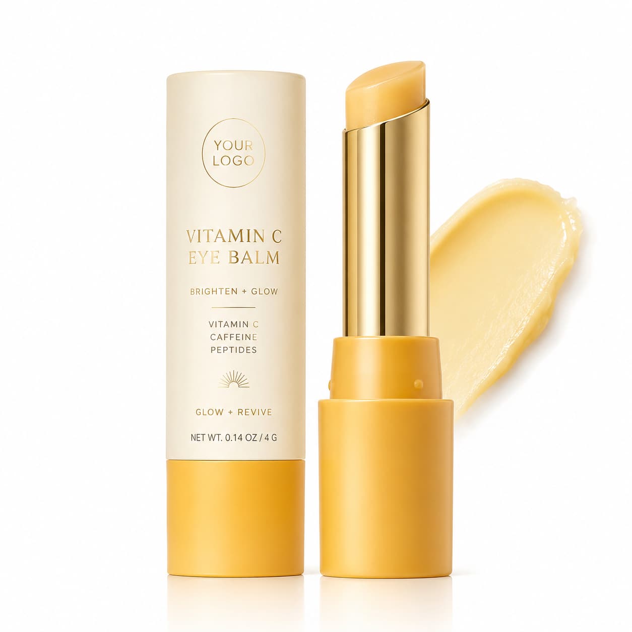 Your Logo vitamin c glow eye balm packaging reference